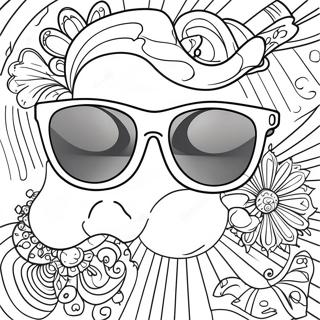 Stylish Sunglasses Coloring Page 9852-8207