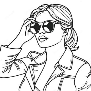 Stylish Sunglasses Coloring Page 9852-8208