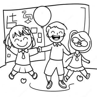 Colorful School S Out Celebration Coloring Page 9902-8253