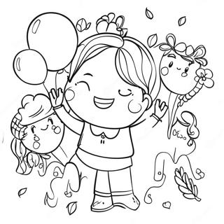 Colorful School S Out Celebration Coloring Page 9902-8254