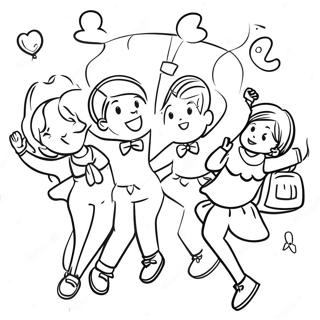 Colorful School S Out Celebration Coloring Page 9902-8255