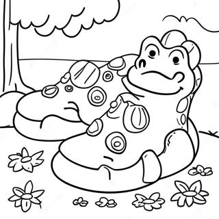 Colorful Crocs In The Garden Coloring Page 9912-8243