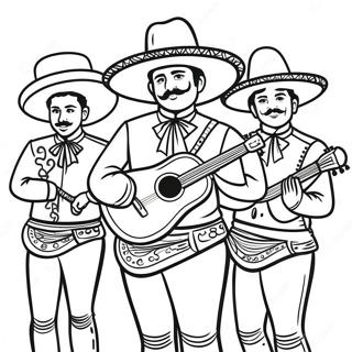 Colorful Mariachi Band Coloring Page 992-786