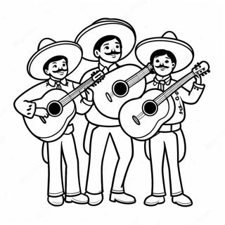 Colorful Mariachi Band Coloring Page 992-788