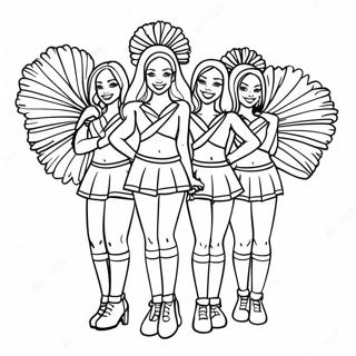 New England Patriots Cheerleaders Coloring Page 9942-8269