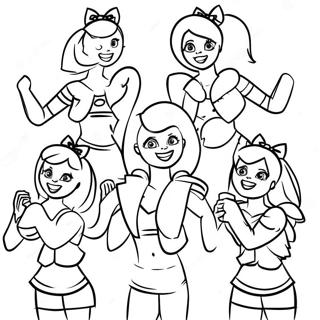 New England Patriots Cheerleaders Coloring Page 9942-8271