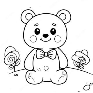 Cute Gummy Bear In A Candy Land Coloring Page 9952-8277