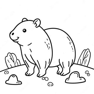 Capybara Coloring Pages