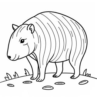 Capybara Coloring Page 9961-8282