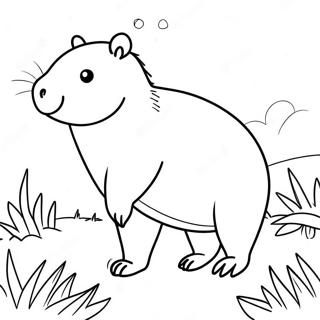 Capybara Coloring Page 9961-8284