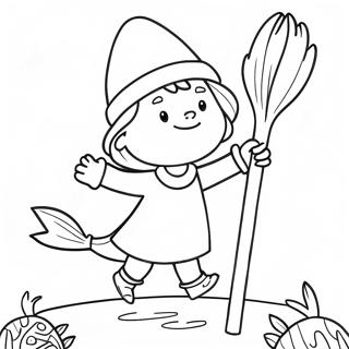 Room On The Broom Coloring Page 9981-8300