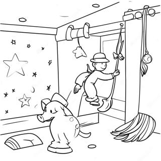 Magical Room On The Broom Scene Coloring Page 9982-8305