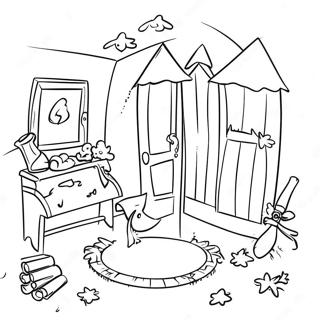 Magical Room On The Broom Scene Coloring Page 9982-8306